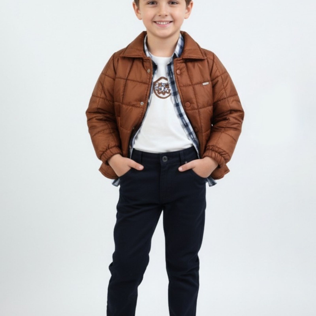 ERKEK 5/8 YAŞ KARELİ GÖLEKLİ KAPİTONE YEKELİ 4 LÜ