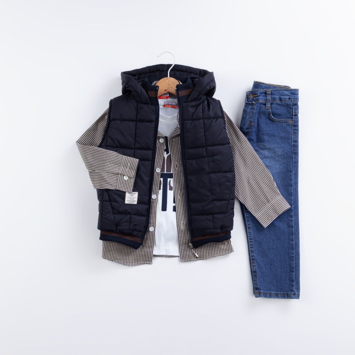 ERKEK 5/8 YAŞ KARELİ GÖMLEKLİ 4 LÜ TAKIM