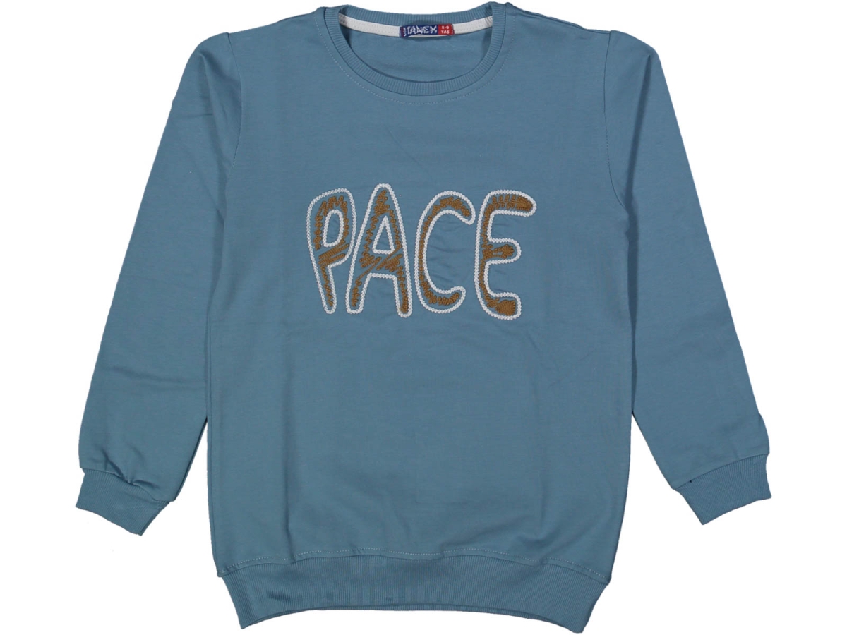ERKEK 5/8 YAŞ PACE BASKILI NAKIŞLI SWEAT
