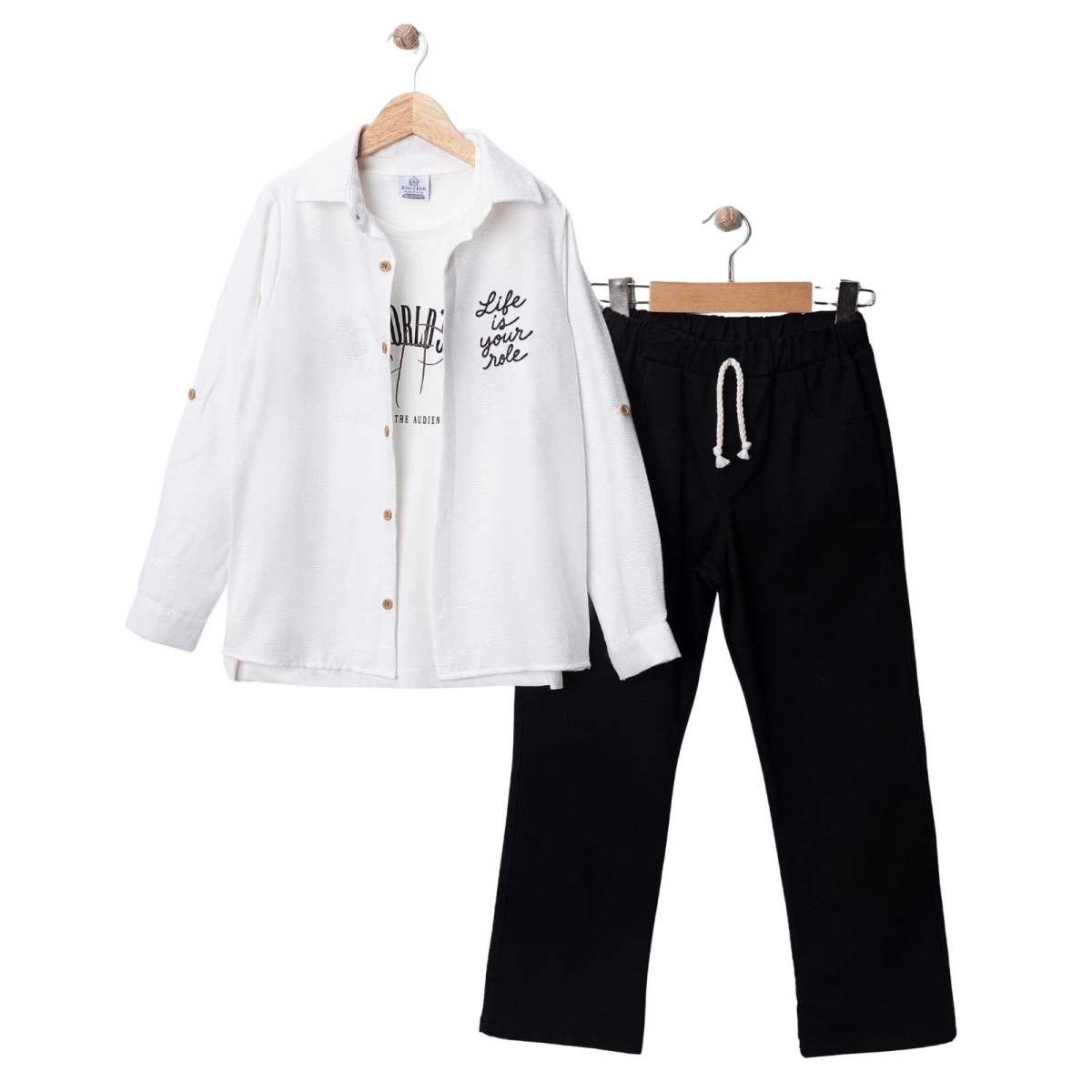 ERKEK 6/10 YAŞ LİFE İS YOUR  GÖMLEKLİ 3'LÜ TAKIM