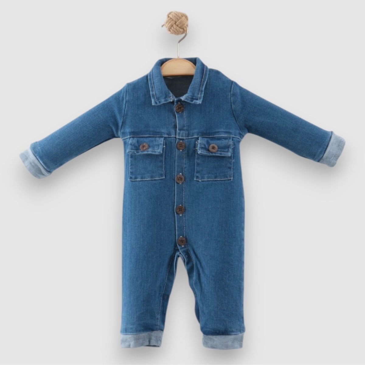 ERKEK 6/12 AY CEPLİ KOT TULUM