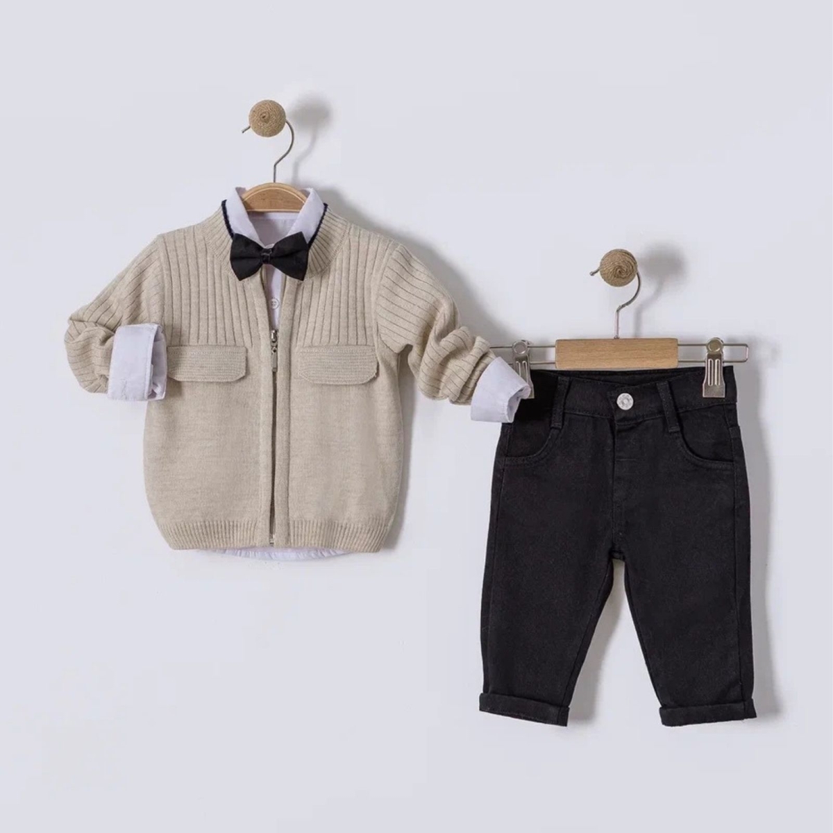 ERKEK 6/18 AY ÇİZGİLİ 3 LÜ TRİKO TAKIM