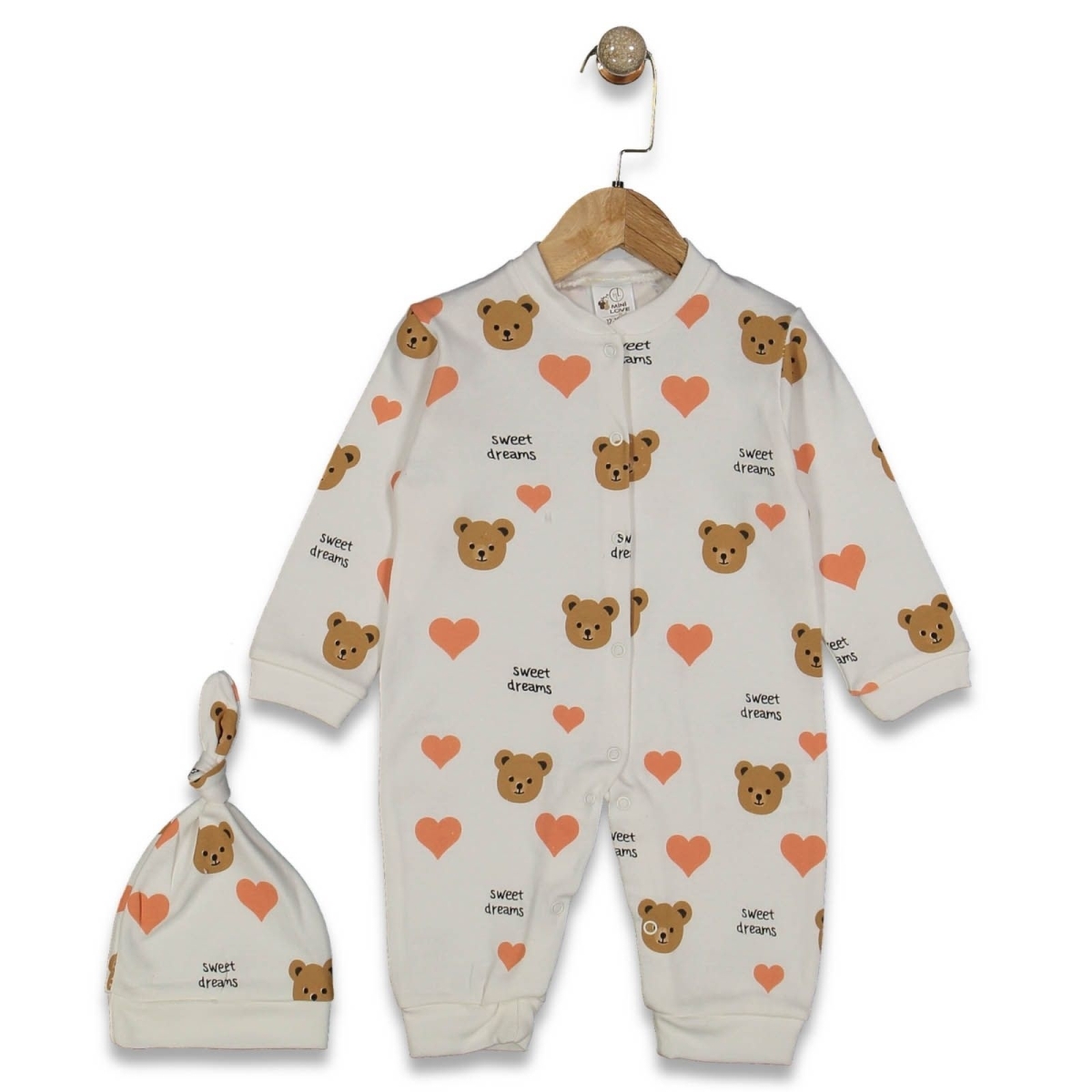 ERKEK 6/18 AY KAPLİ AYI BASKILI TULUM