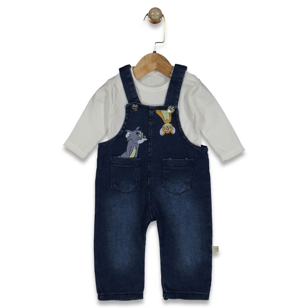 ERKEK 6/18 AY KEDİ FARE BASKILI KOT SLOPET