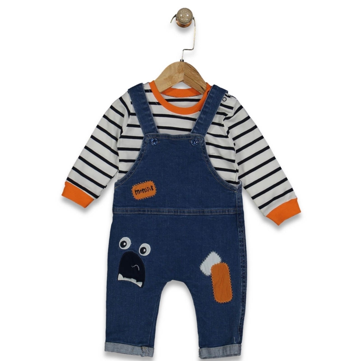 ERKEK 6/18 AY MONSTER SALOPETLİ 2Lİ TAKIM