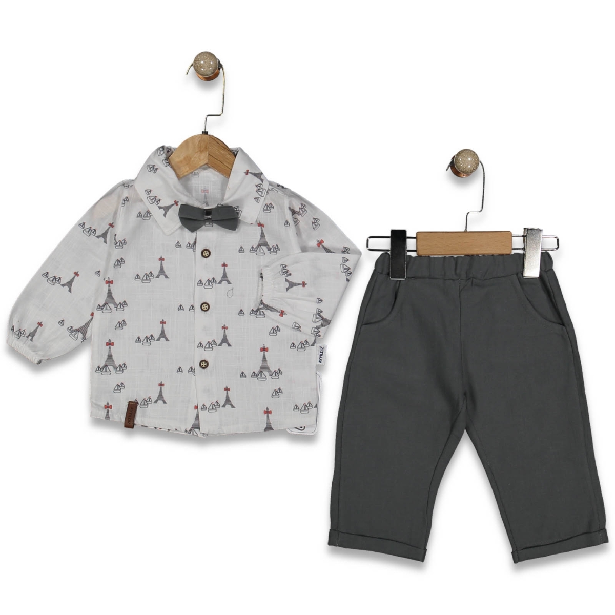 ERKEK 6/18 AY PAPYONLU AYLIK GÖMLEKLİ TAKIM