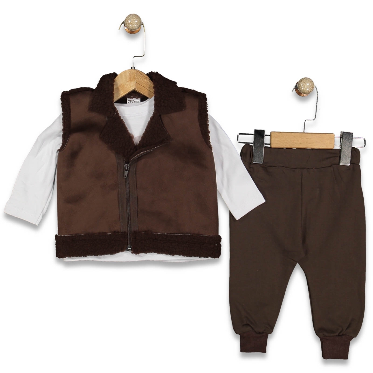 ERKEK 6/18 AY YOU ARE NUBUK YELEKLİ TAKIM