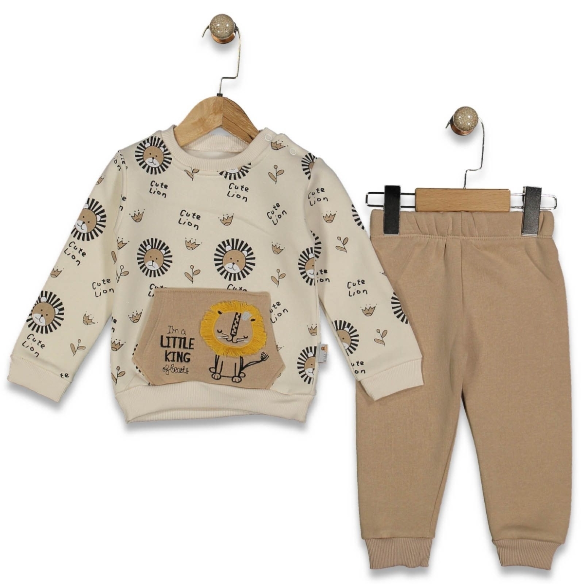 ERKEK 6/24 AY ASLAN NAKIŞLI CEPLİ TAKIM