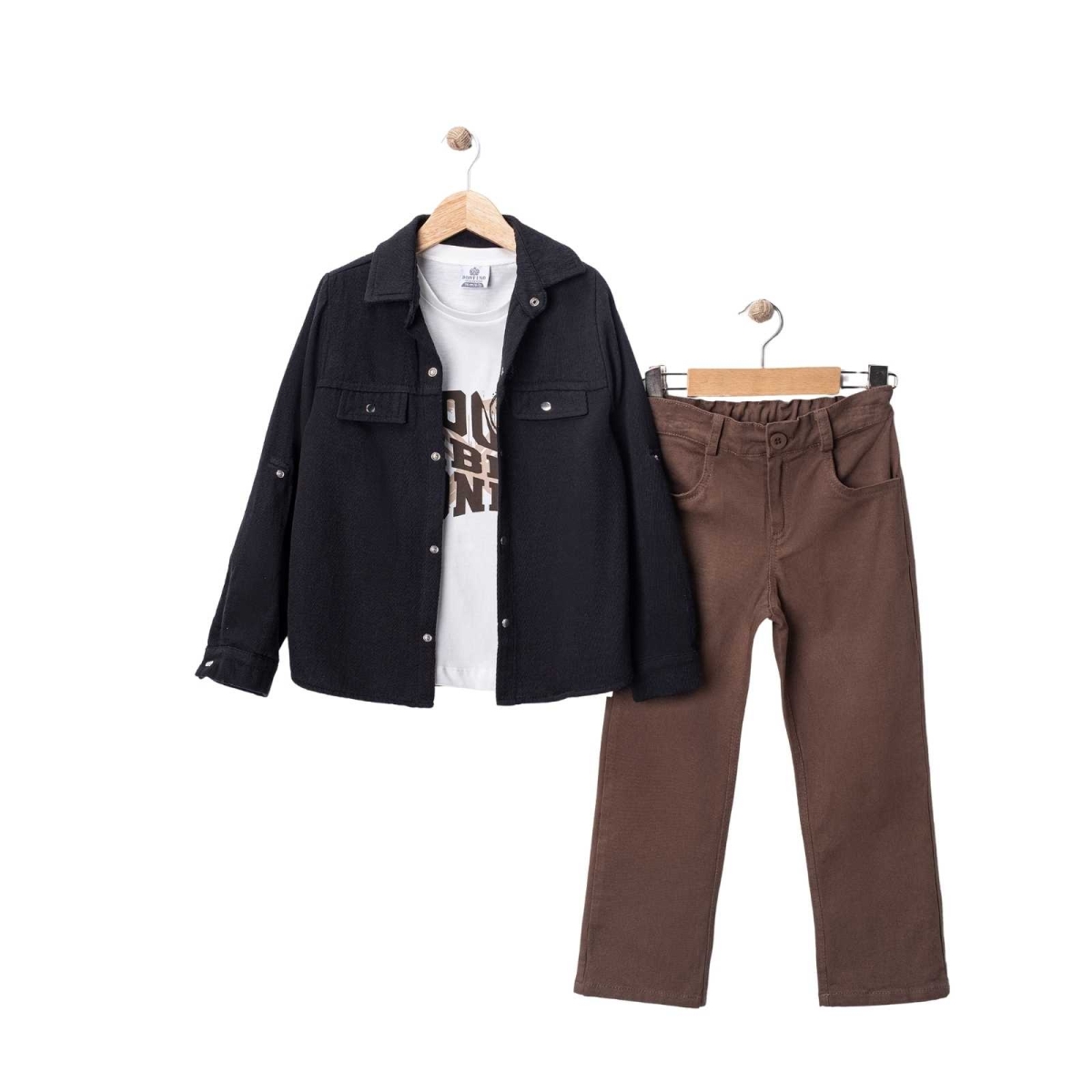 ERKEK 6/24 AY ÇİFT CEPLİ CEKETLİ 3'LÜ  TAKIM