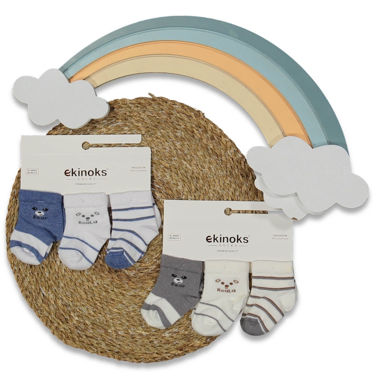 ERKEK 6/6 AY 12&#039;Lİ RİA VİKİ ERKEK BEBE MEVSİMLİK S