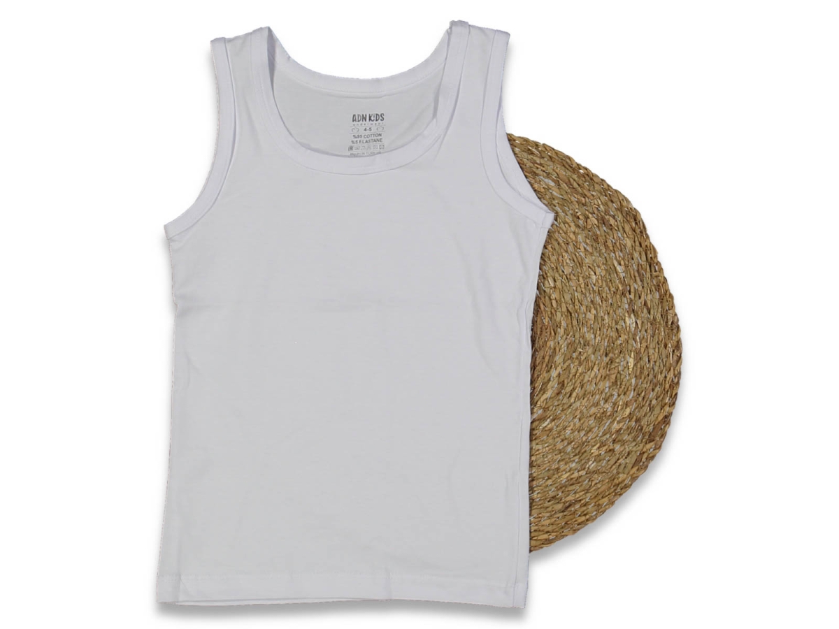 ERKEK 6/7 YAŞ BEYAZ LİKRALI ATLET