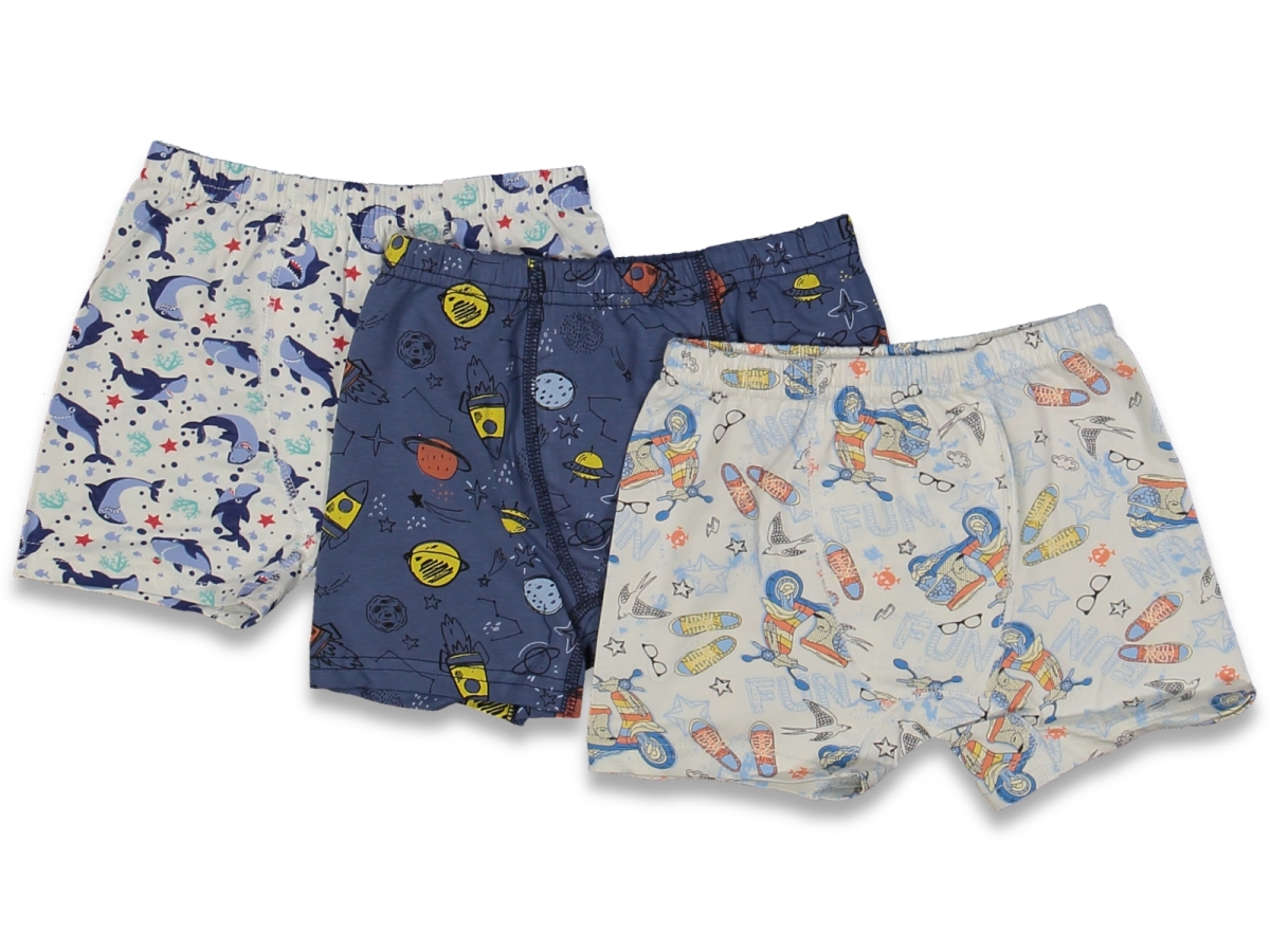 ERKEK 6/7  YAŞ  KARIŞIK BASKILI 12'Lİ BOXER