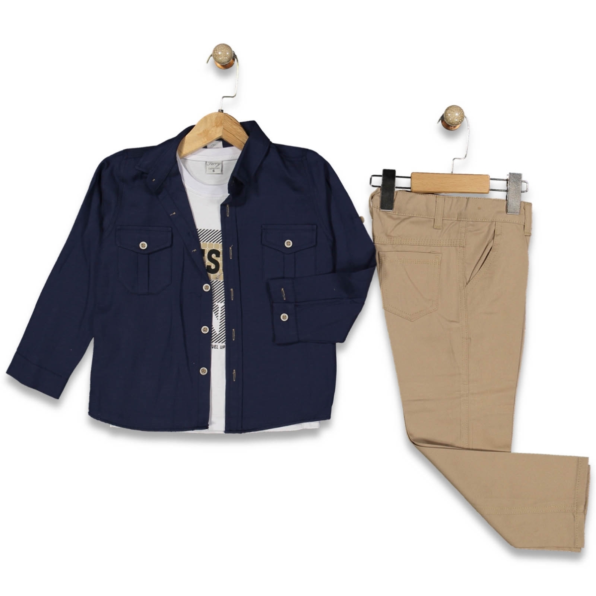 ERKEK 6/9 YAŞ GÖMLEKLİ ÜÇLÜ TAKIM