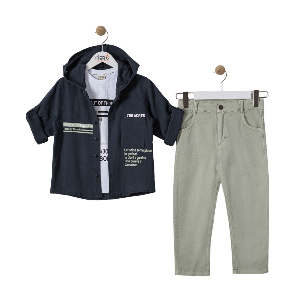 ERKEK 6/9 YAŞ OUT OF GÖMLEKLİ 3 LÜ TAKIM