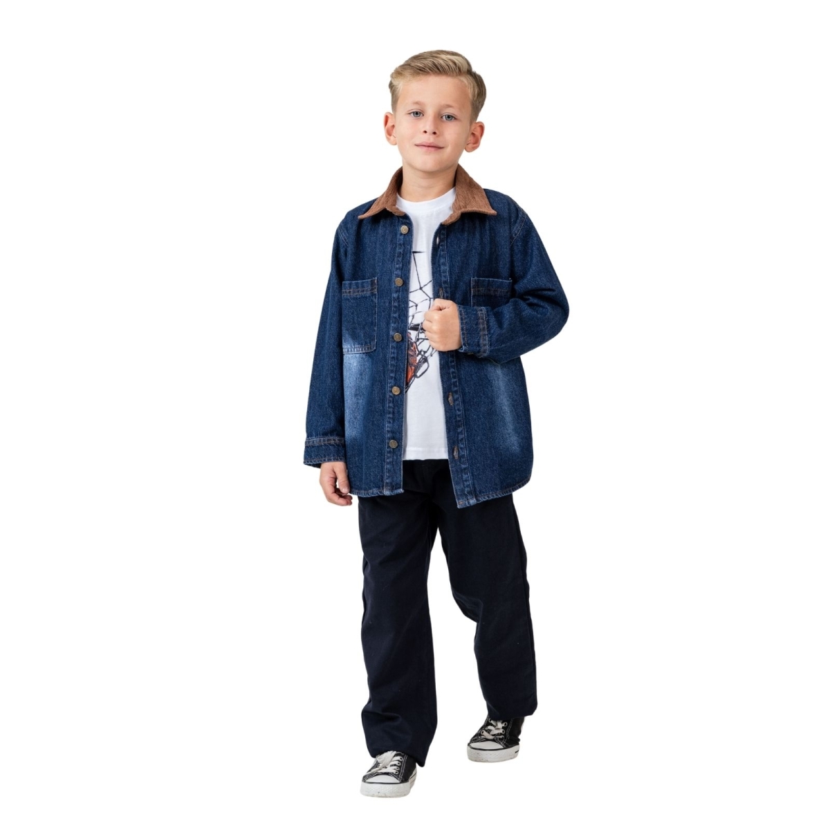 ERKEK 7/10 YAŞ BASKET POTASI BASKILI İKİLİ GÖMLEK