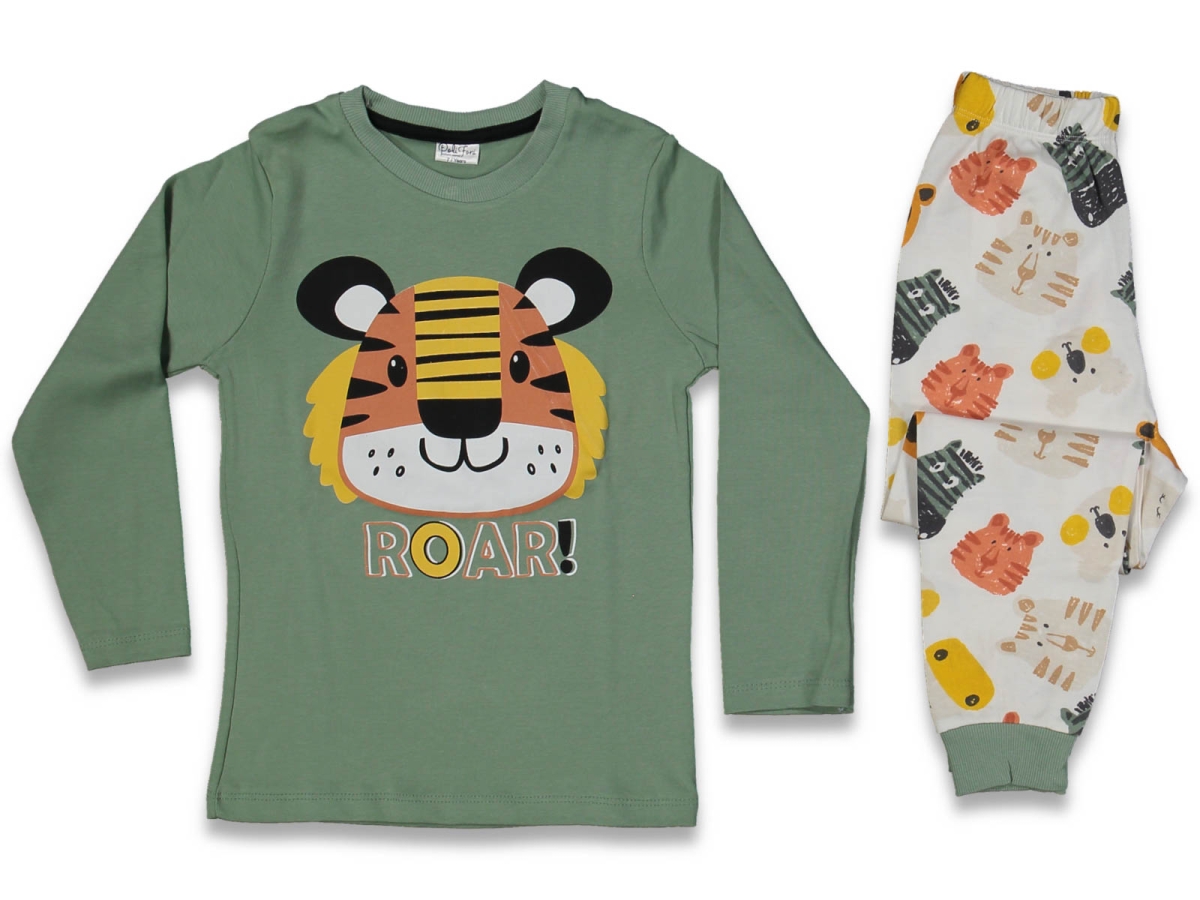 ERKEK 7/10 YAŞ TIGER ROAR PİJAMA TAKIM