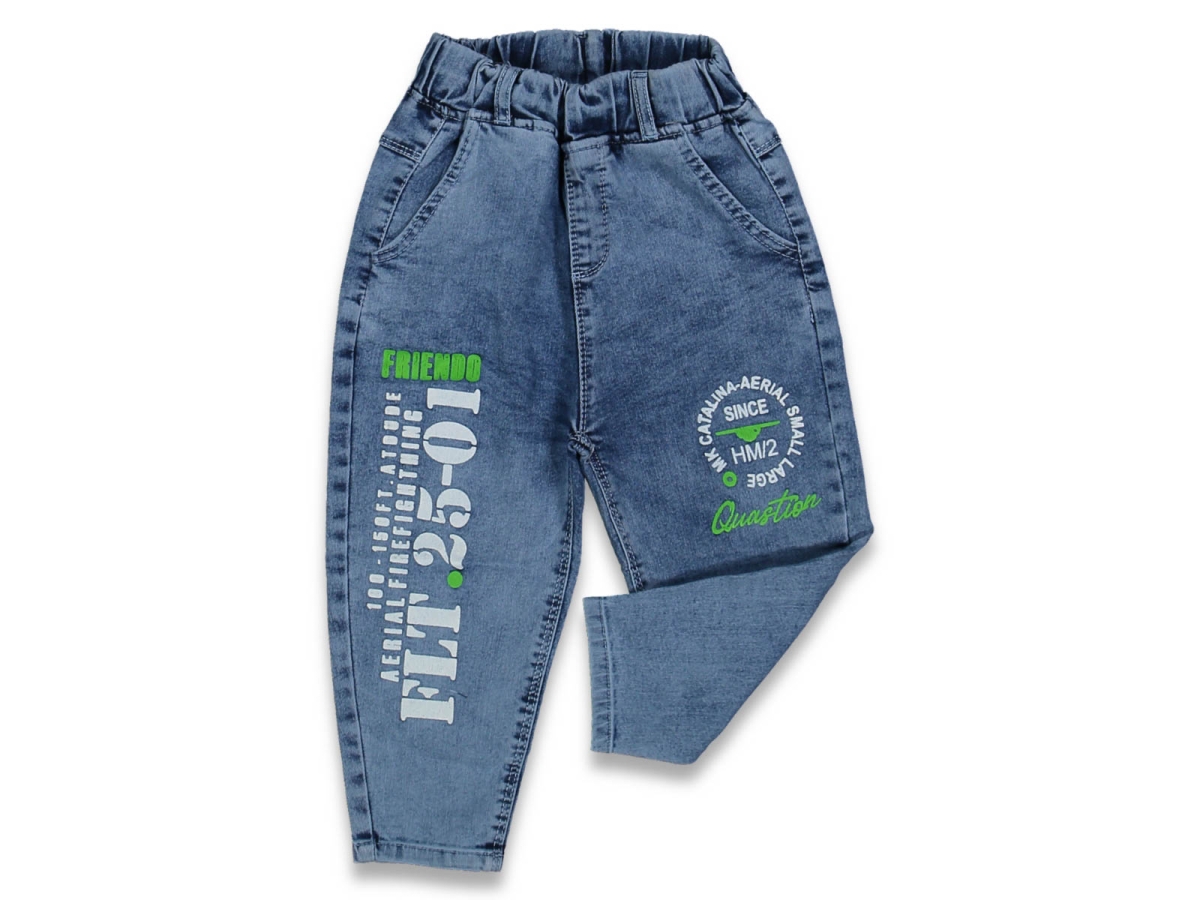 ERKEK 8/12 YAŞ KEMERLİ SINCE HM2 BASKILI KOT PANTALON