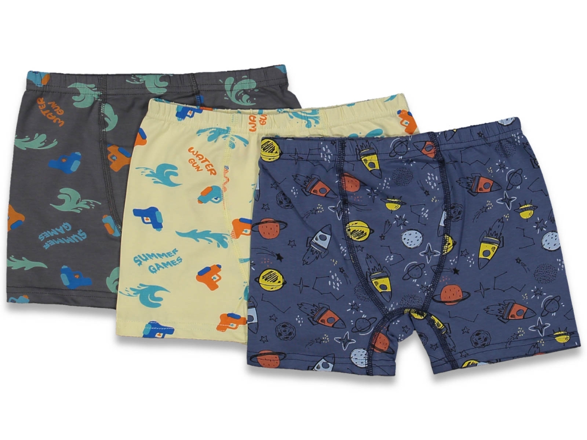 ERKEK 8/9  YAŞ  KARIŞIK BASKILI 12&#039;Lİ BOXER