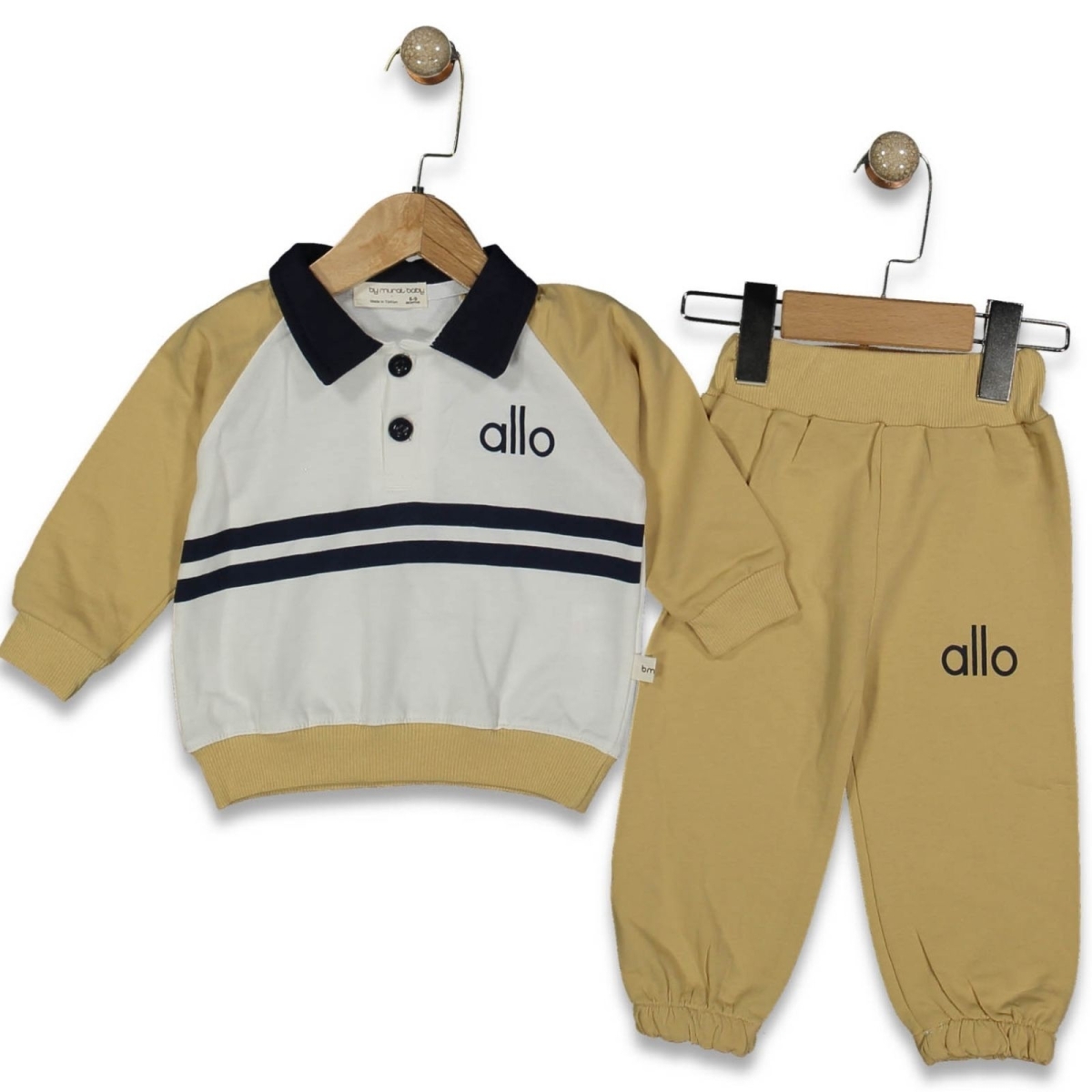 ERKEK 9/24 AY ALO BASKILI ÇİZGİLİ  2Lİ  TAKIM