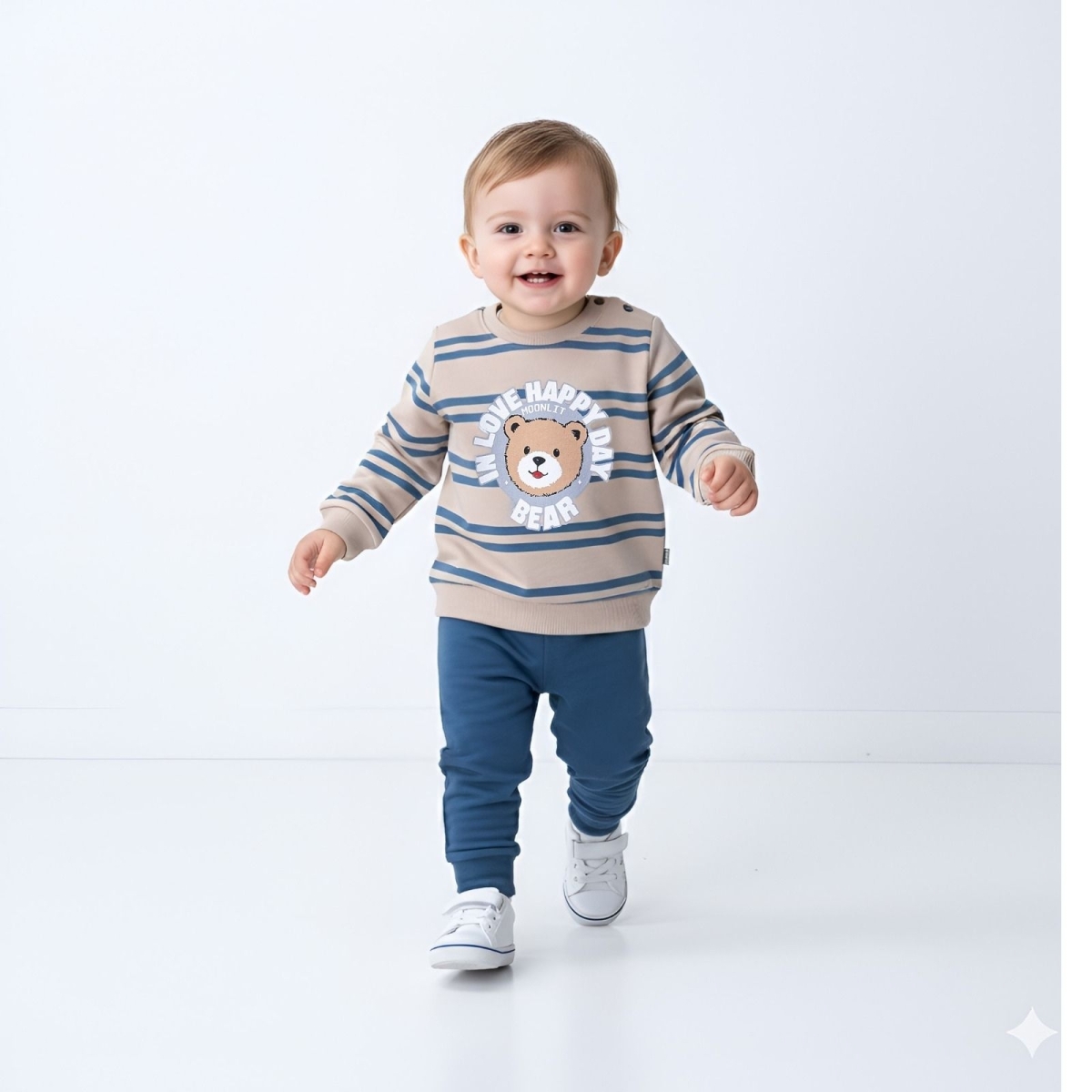 ERKEK 9/24 AY AYI BASKILI İKİ İP ERKEK TAKIM