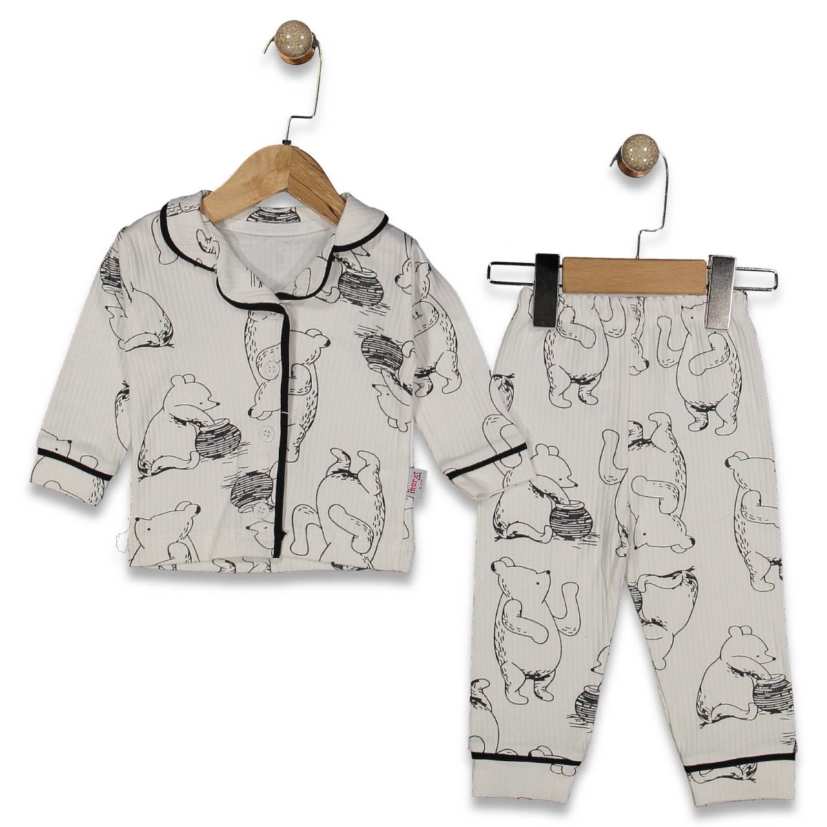 ERKEK 9/24 AY AYI KASE BASKILI PJAMA TAKIM