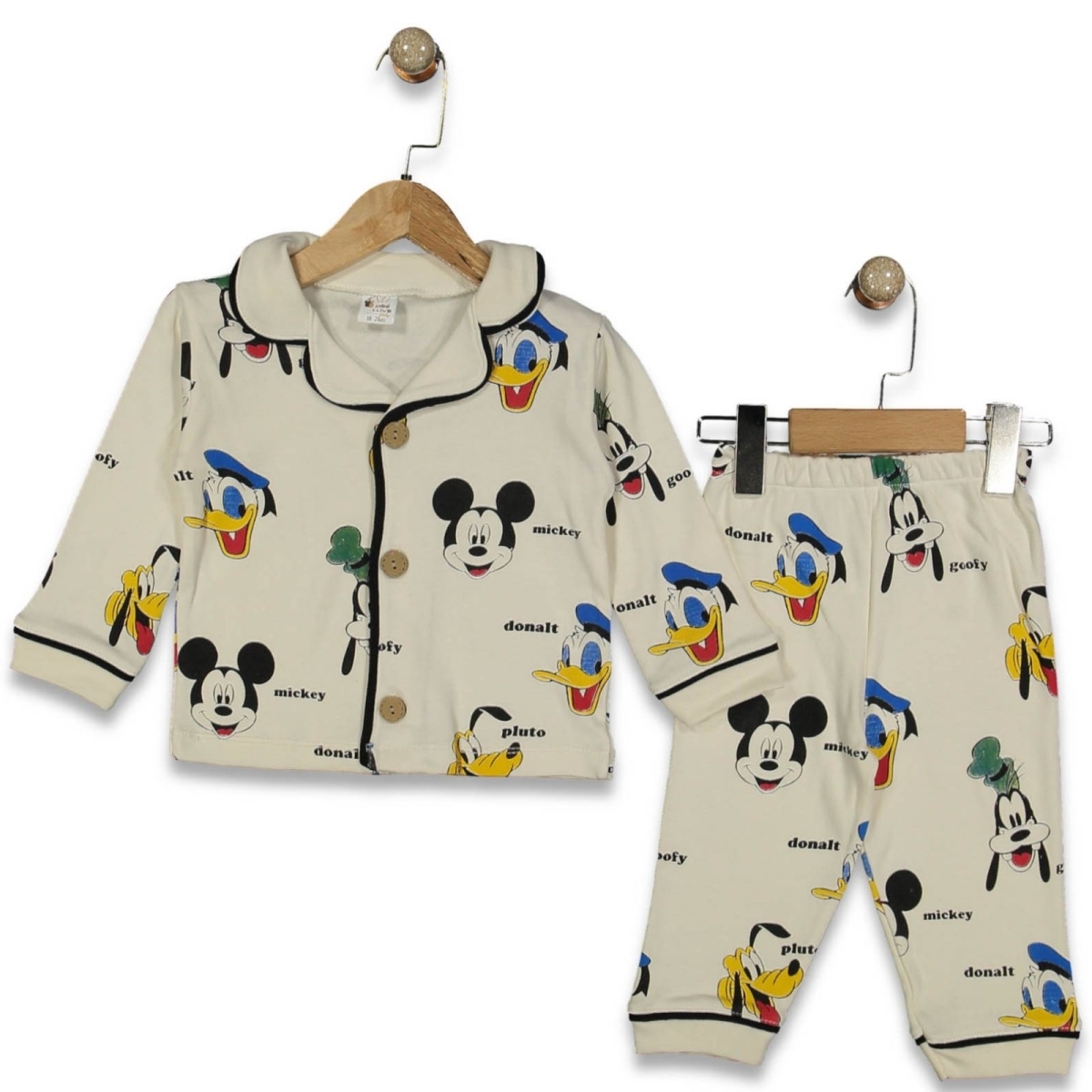 ERKEK 9/24 AY MİCKEY BASKILI ERKEK PİJAMA TAKIM