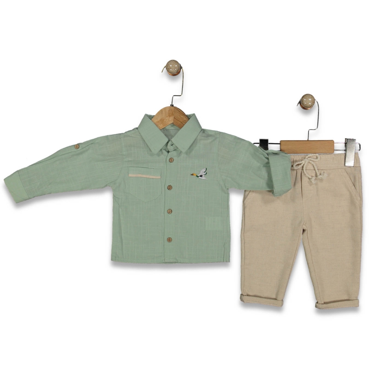 ERKEK 9/24 AY NAKIŞLI GÖMLEKLİ TAKIM