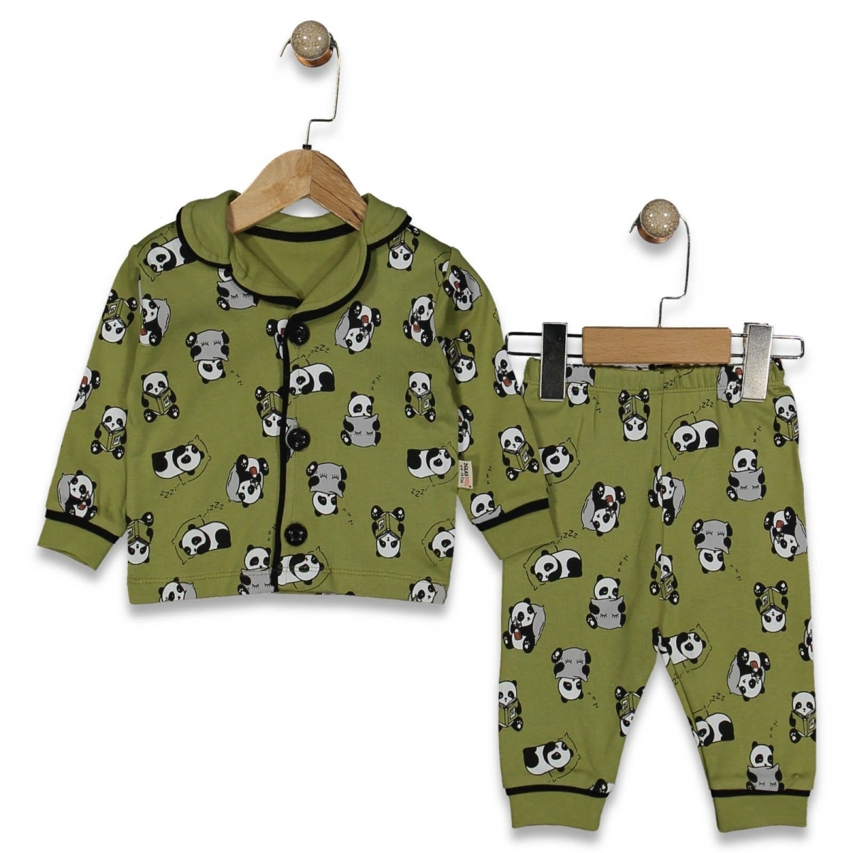 ERKEK 9/24 AY PANDA BASKILI AYLIK PİJMA TAKIM