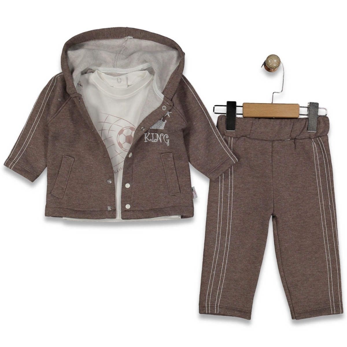 ERKEK 9/24 KNG İŞLEMELİ ŞARDONLU 3LÜ TAKIM