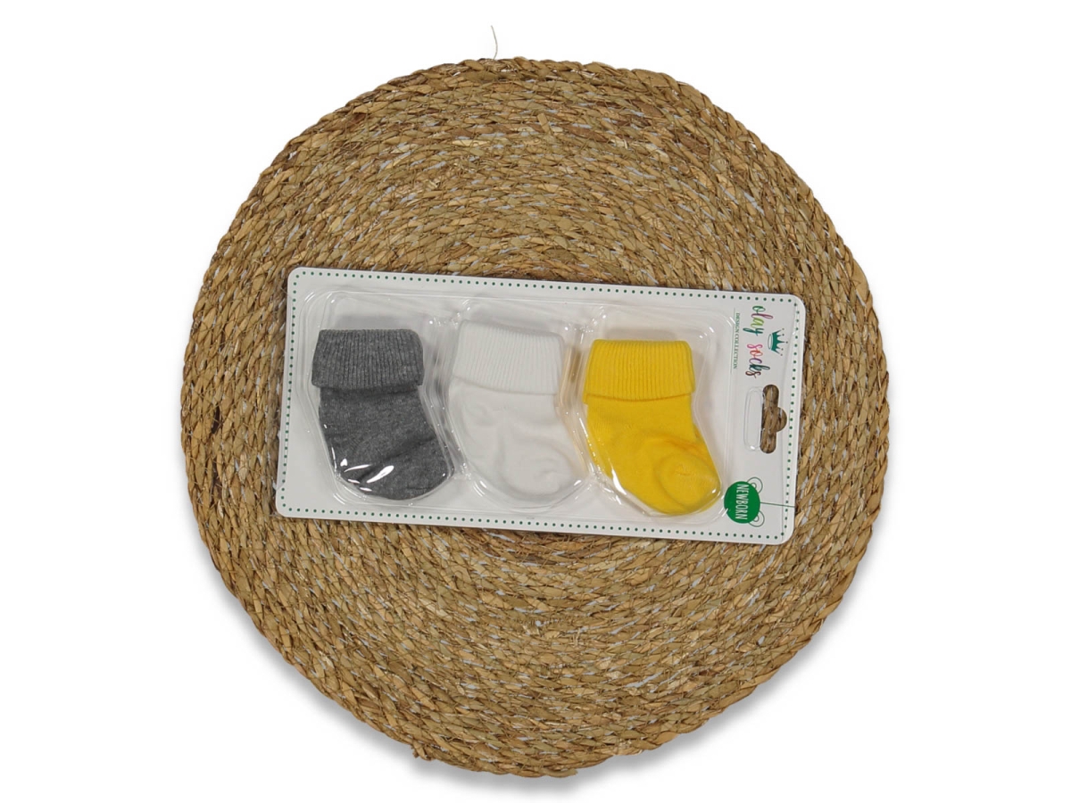 ERKEK NEWBURN DÜZ RENK KIVRIK 3LÜ ASETAT  SOKET ÇORAP