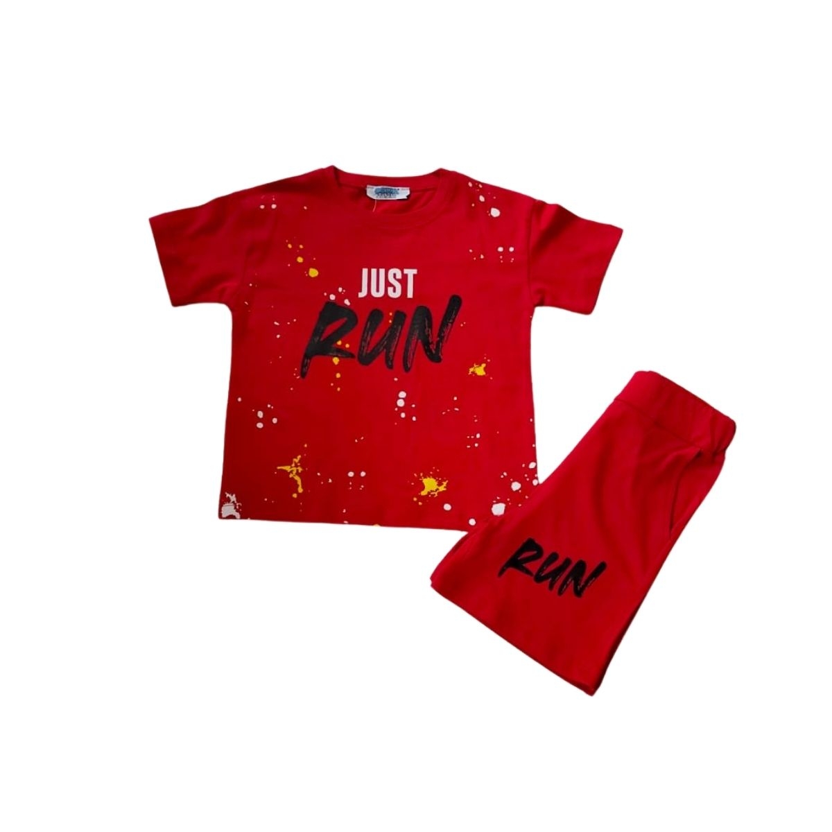 ERKEK VE KIZ ÇOCUK BASKILI ŞORTLU TAKIM