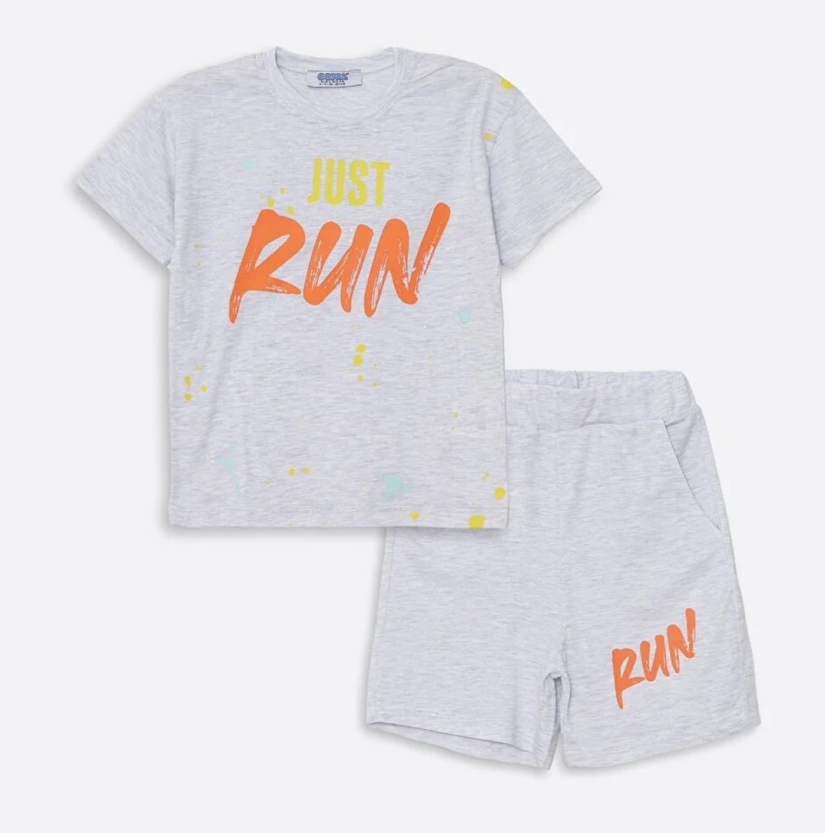 ERKEK VE KIZ ÇOCUK BASKILI ŞORTLU TAKIM