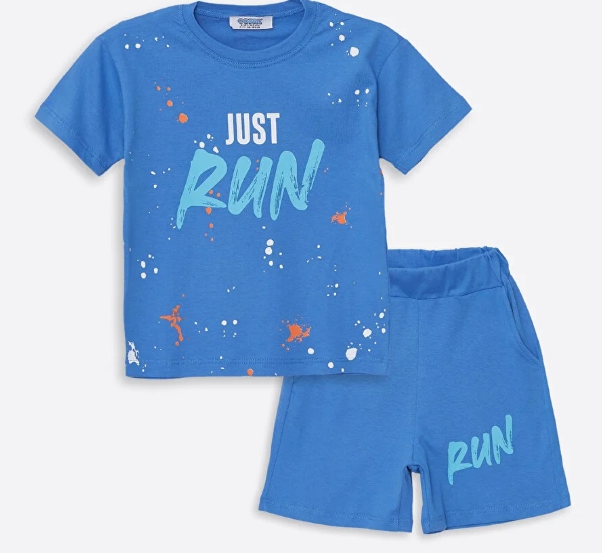 ERKEK VE KIZ ÇOCUK BASKILI ŞORTLU TAKIM