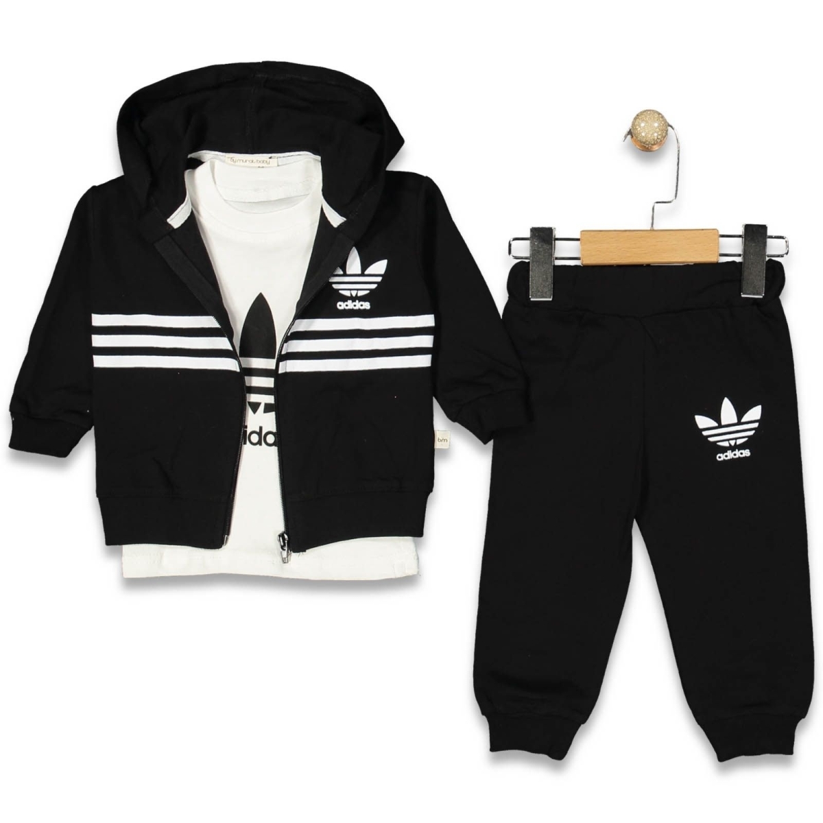 ERKKE 9/24 AY ADD BASKILI 2İP 3LÜ TAKIM