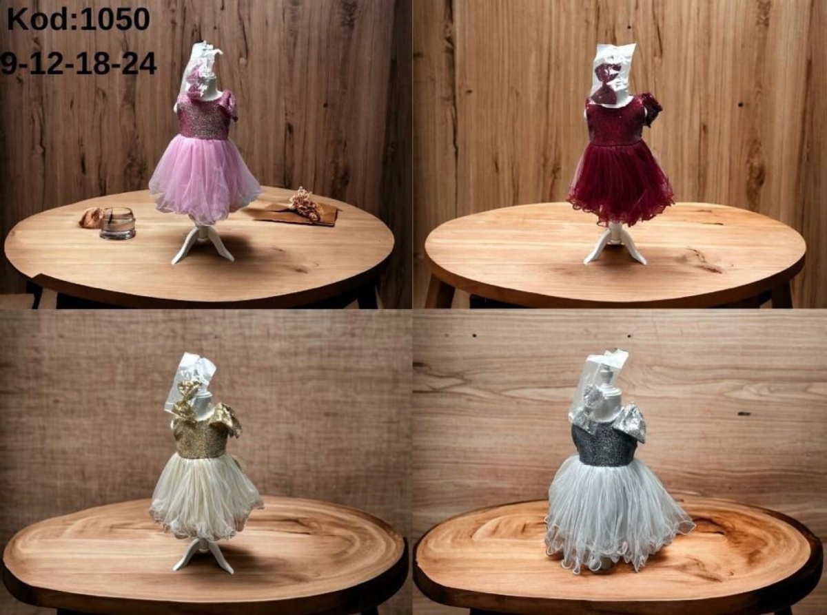 FİYONK TÜLLÜ KIZ ELBİSE