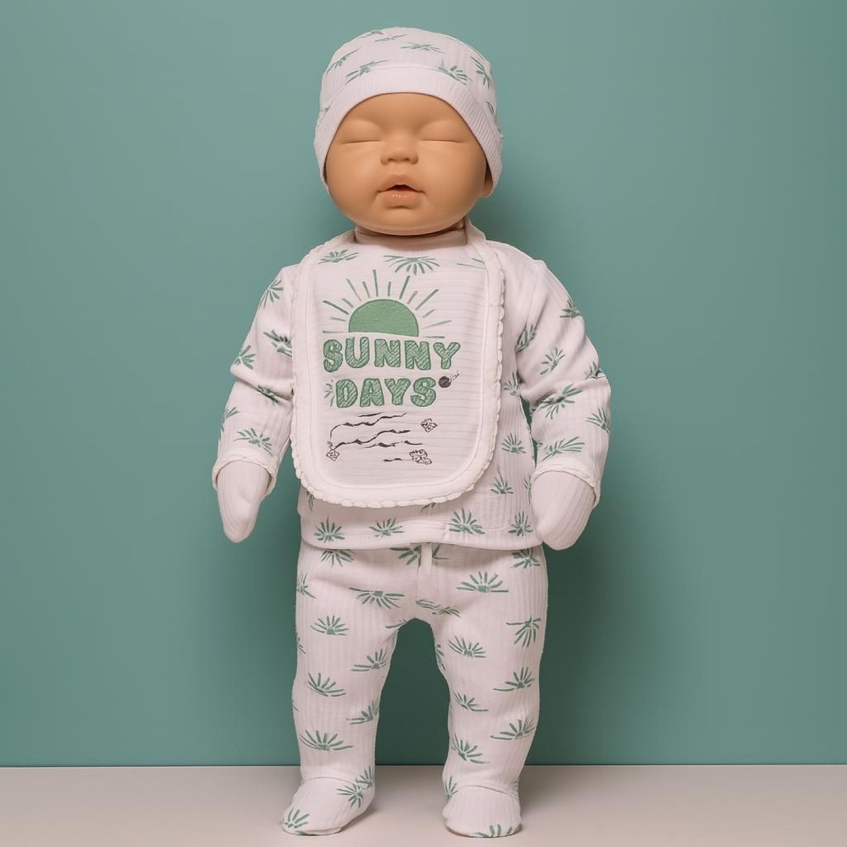 GONCA BEBE 0061-UNISEX 3/3 AY SUNNY DATS GÜNEŞ DESEN 5Lİ ZIBIN