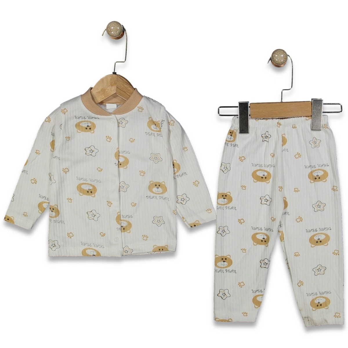 GONCA BEBE 045/2-UNISEX 1/3 YAŞ ÇITÇITLI PİJAMA DEAR BER TAKIM