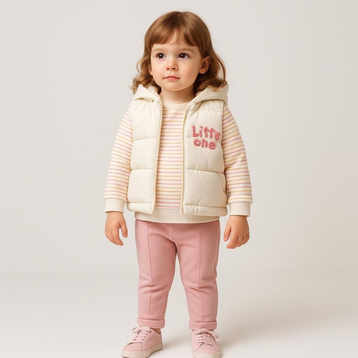 HİPPIL 5209-KIZ 6/18 AY LITTLE SHOV NAKIŞ YELEKLİ 3 LÜ TAKIM