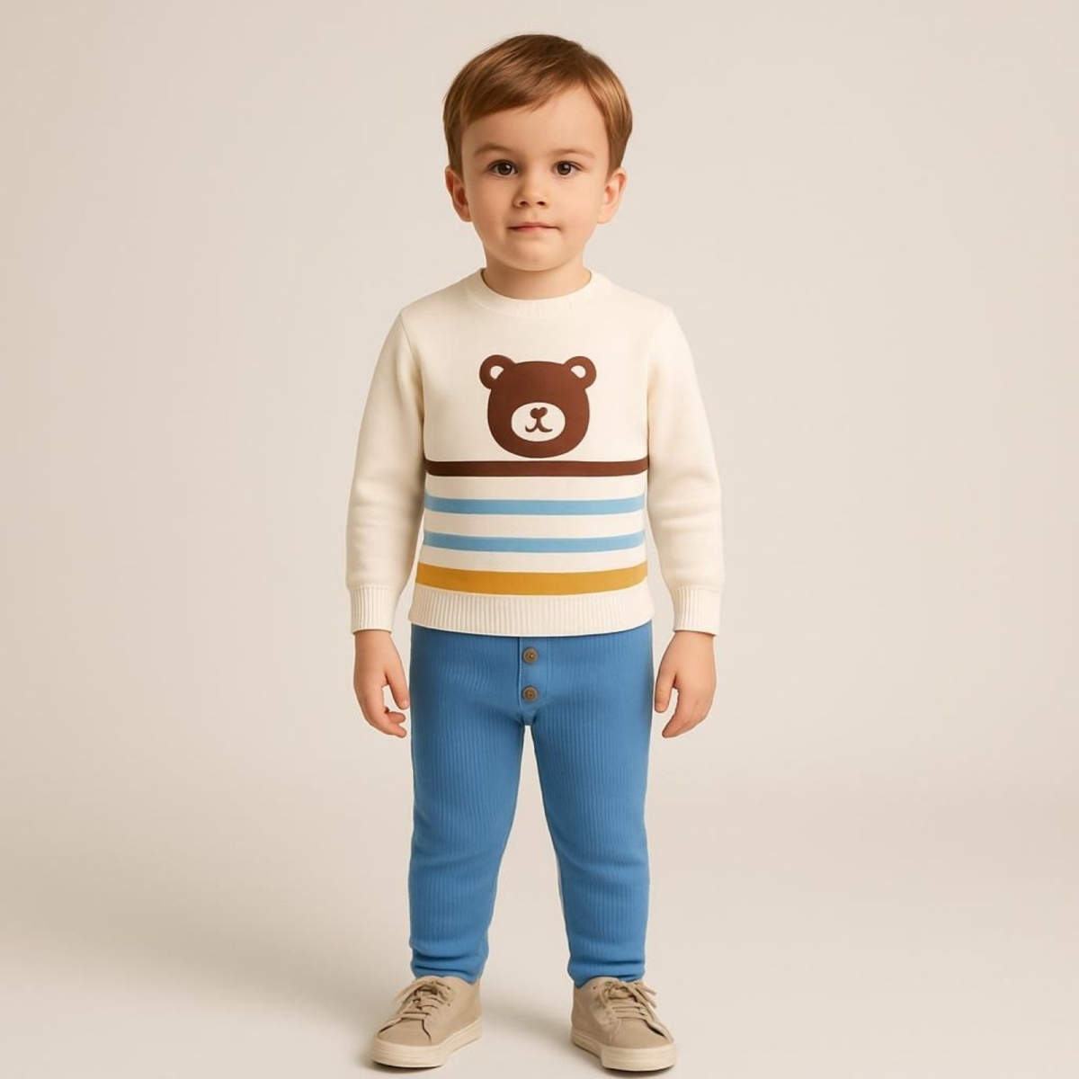 KİDİMAX 239-ERKEK 6/24 AY AYI NAKIŞLI ÇİZGİLİ TAKIM