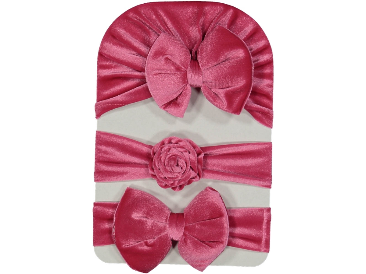 KIZ 0/24 AY KADİFE BONE SAÇ BANDI 3&#039;LÜ SET 