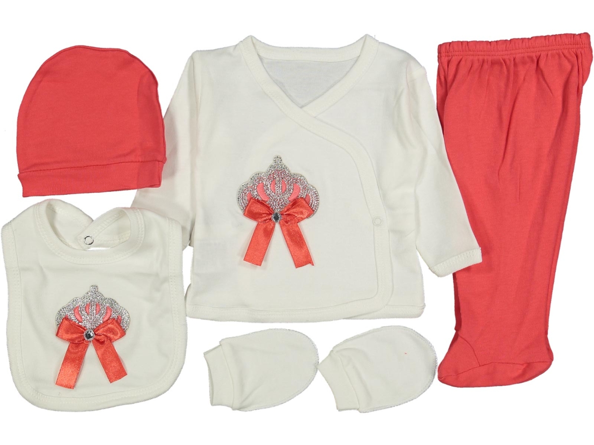 KIZ 0/3 AY TAŞLI TAÇ 5Lİ ZIBIN SETİ