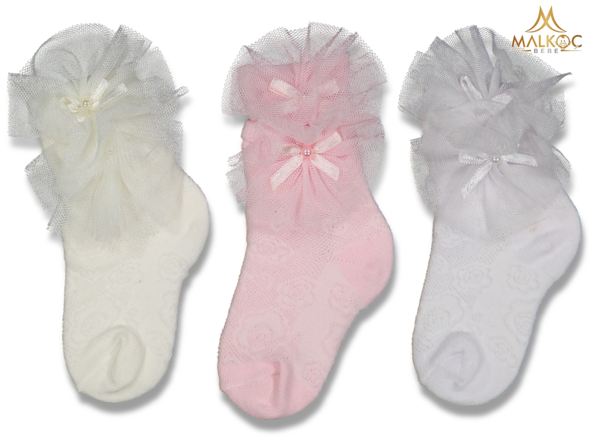 KIZ 0/5 NO 12 Lİ AKSESUARLI ÇORAP