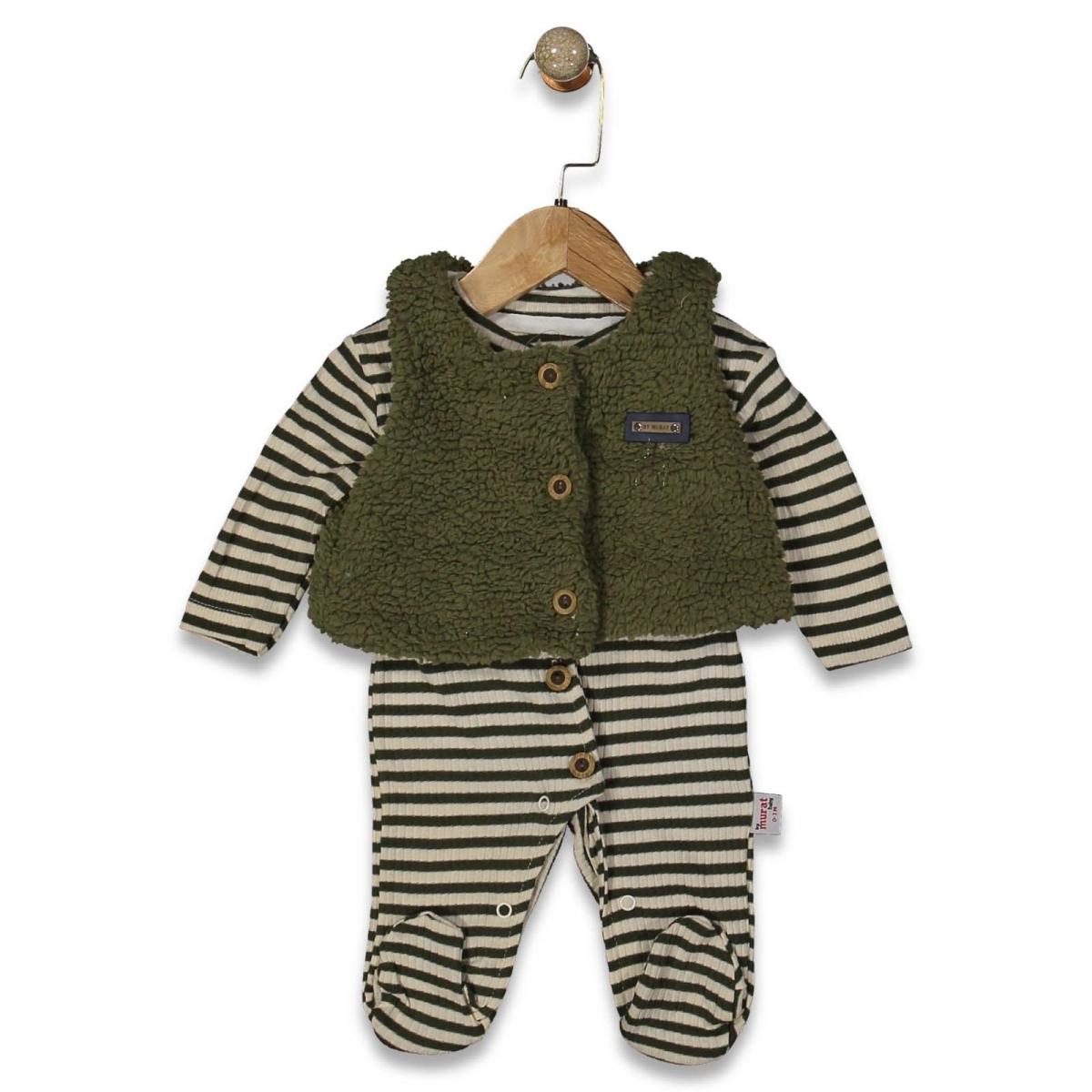 KIZ 0/6 AY YELEĞİ ÇİZGİLİ  TULUM