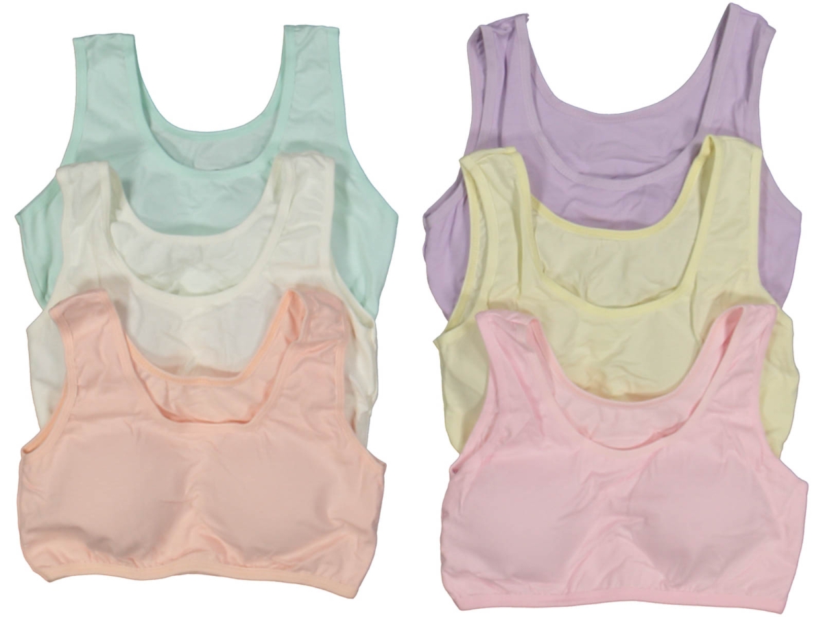 KIZ 10/11 YAŞ GENİŞ ASKI RENKLİ PEDLİ BÜSTİ