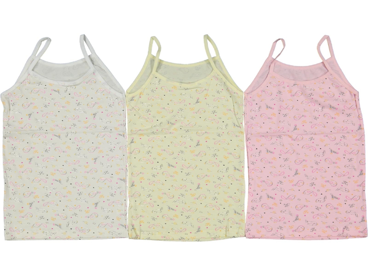 KIZ 10/11  YAŞ KARIŞIK DESENLİ İP ASKI ATLET 