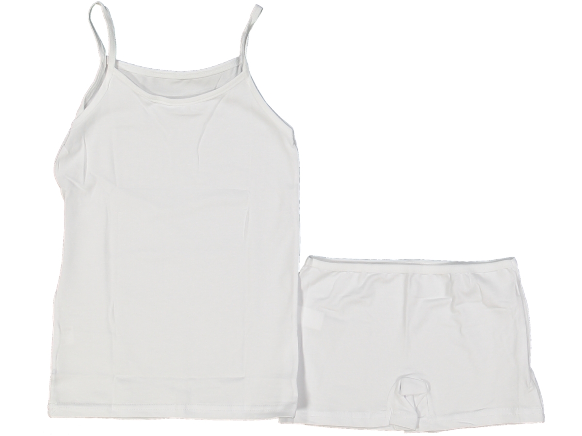 KIZ 10/11 YAŞ ŞORTLU BEYAZ TAKIM