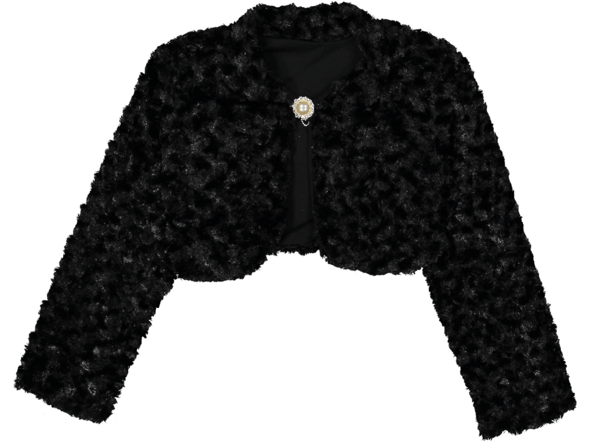 KIZ 10/13 YAŞ İNCİ TOKALI KÜRK BOLERO