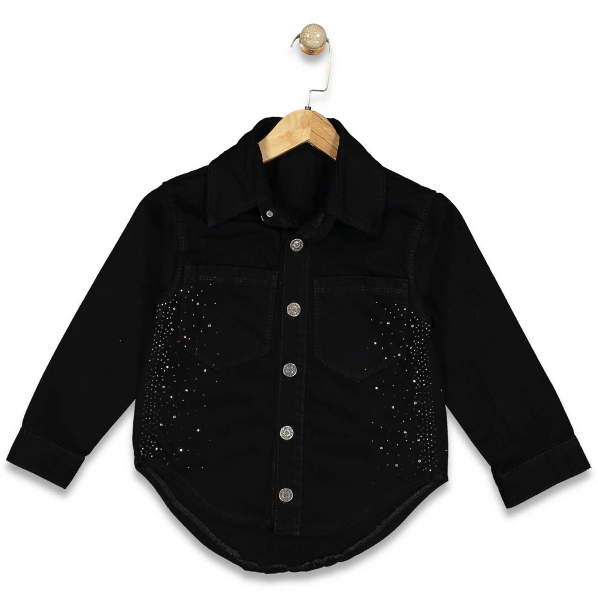 KIZ 11/15 YAŞ PAMUKLU TAŞLI TUNİK CEKET