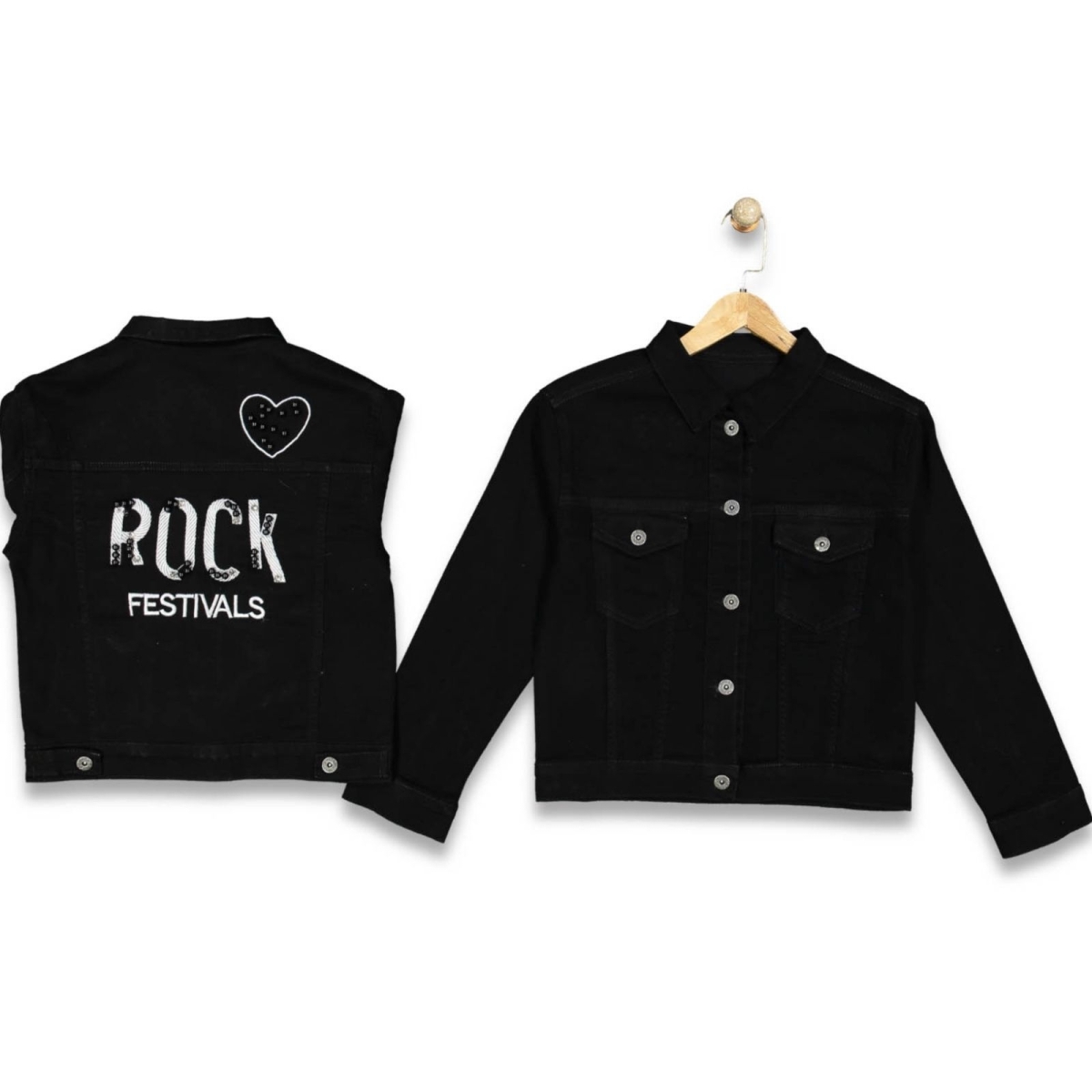 KIZ 11/15 YAŞ ROCK FESTIVALS NAKIŞLI KOT CEKET