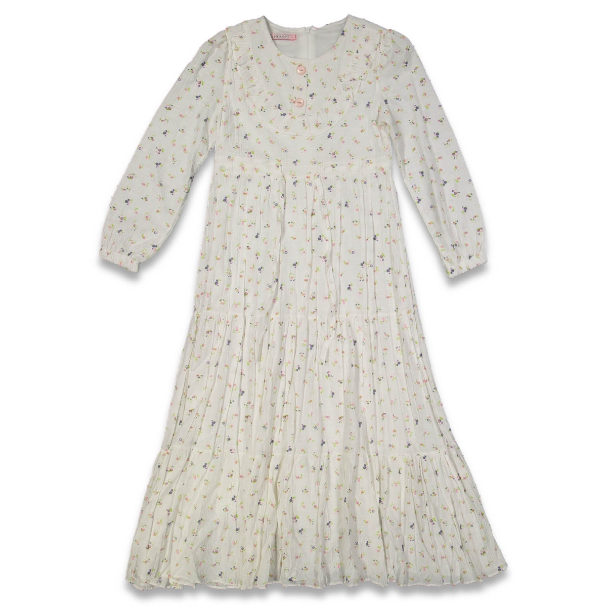 KIZ 11/16 YAŞ OVAL FIRFIRLI TÜNELLİ MİLANO ELBİSE